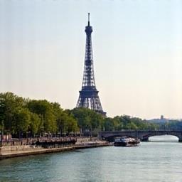 Eiffel Tower view from Seine River