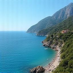 Coastal view of French Riviera